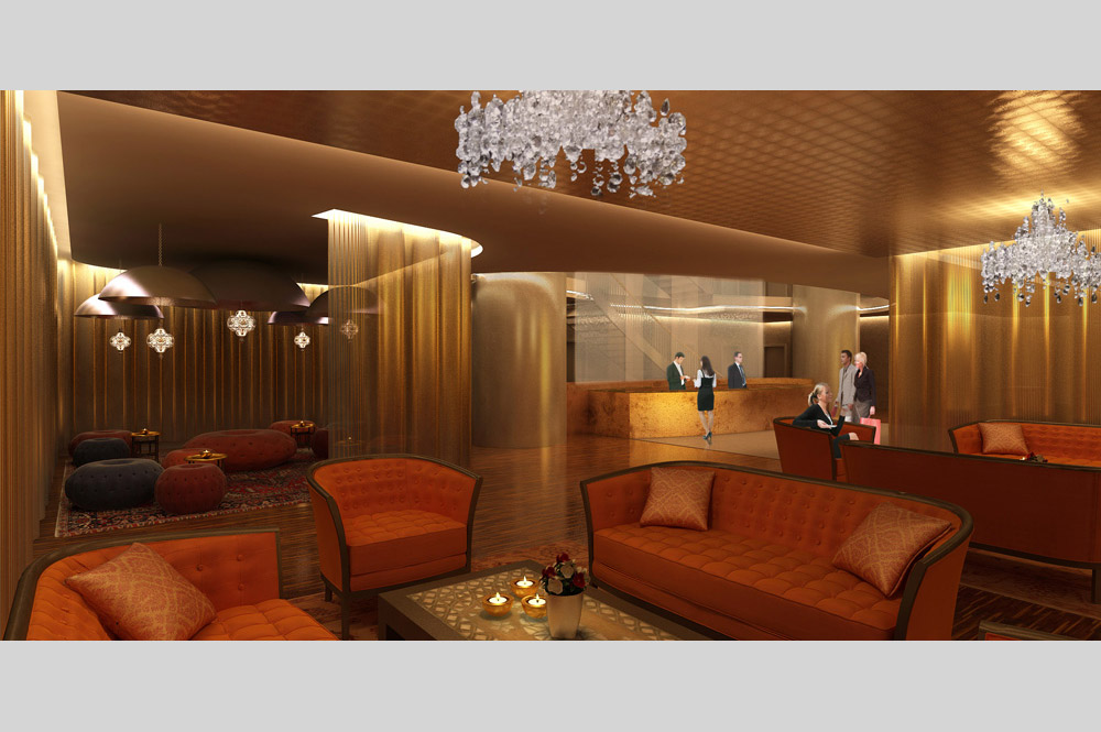 hotel lobby design by Soluri Architecture