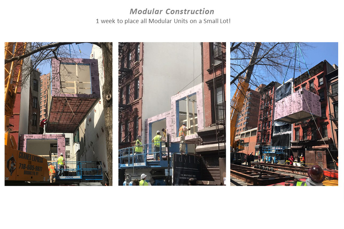 Modular Small Lot Multifamily Building in Harlem New York City by Soluri Architecture