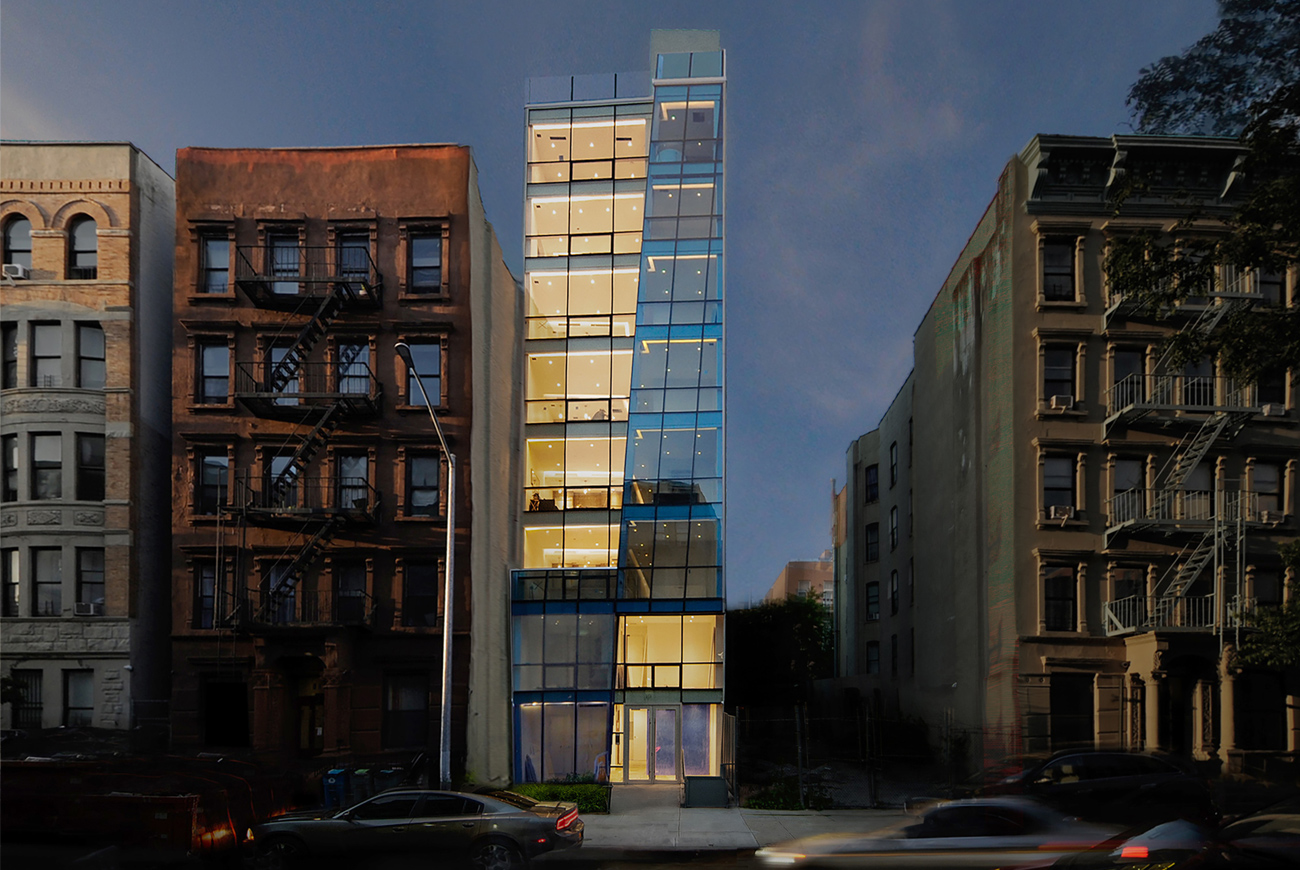 The Vidro, a new multifamily condo building on a small lot in Harlem New York City by Soluri Architecture